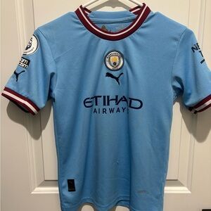 Puma Kids Light Blue Soccer Jersey